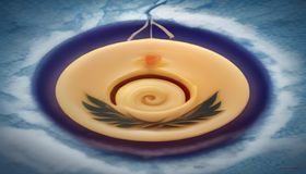 中国互联网内容监管示意图，抽象数字化界面，蓝色调科技感